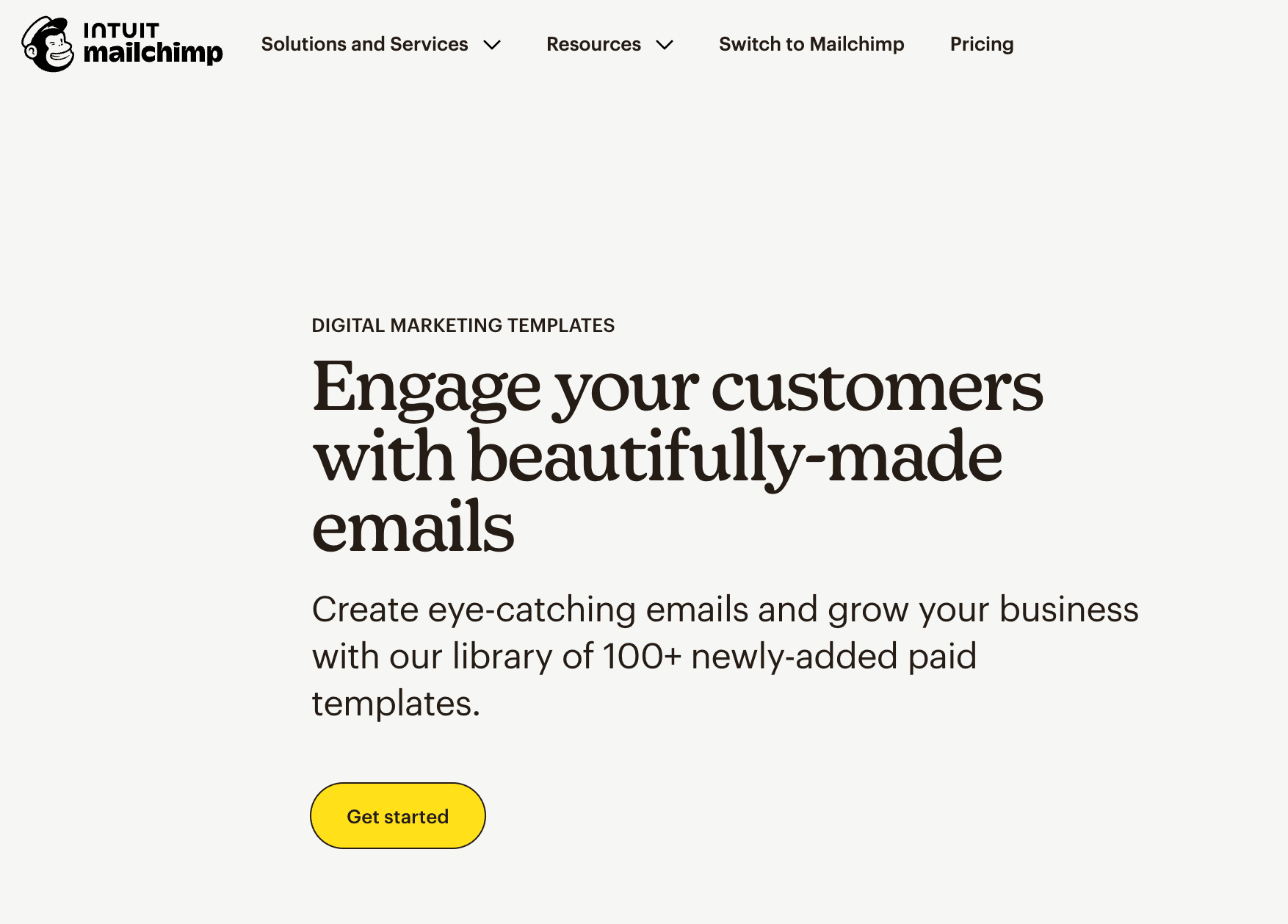 mailchimp landing page improvements